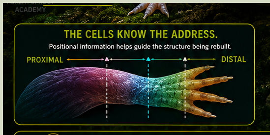 Axolotl positional information visual