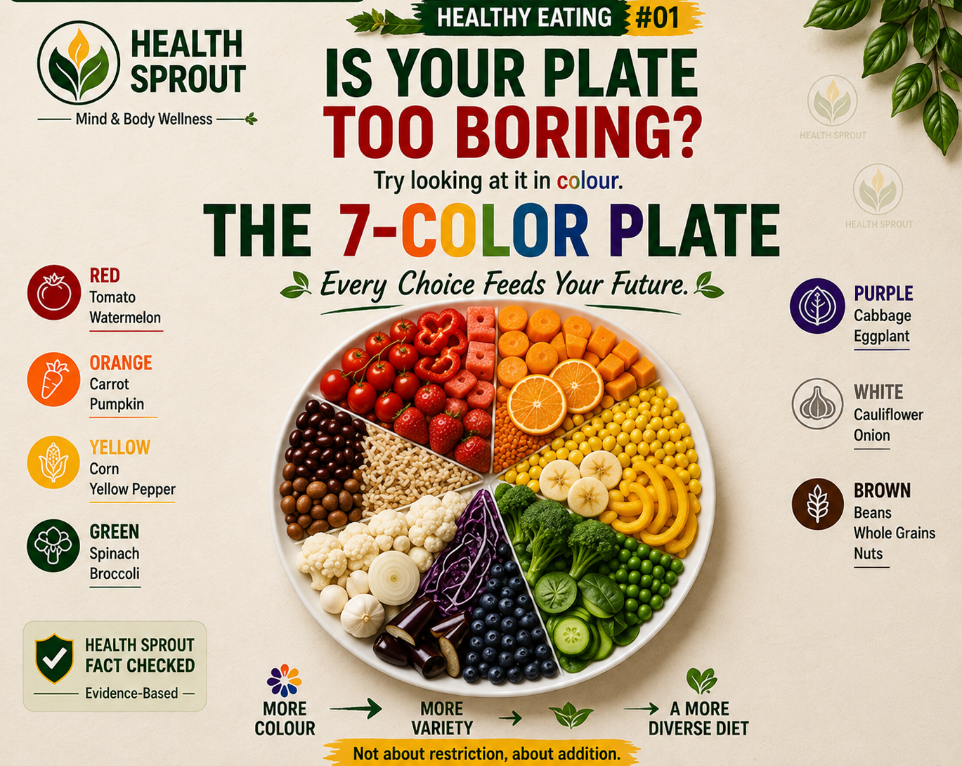 The 7-Color Plate — Health Sprout Healthy Eating #01 poster