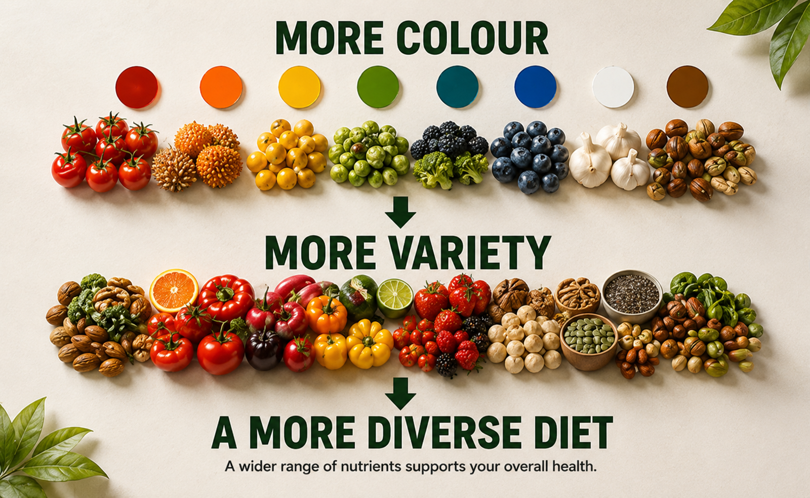 More colour leads to more variety and a more diverse diet