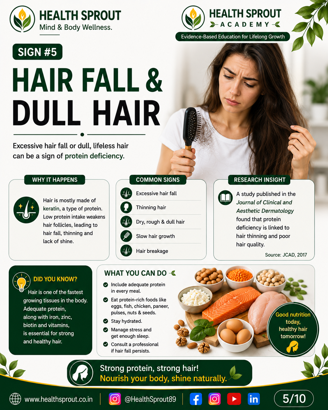 Sign 5 — Hair Fall and Dull Hair