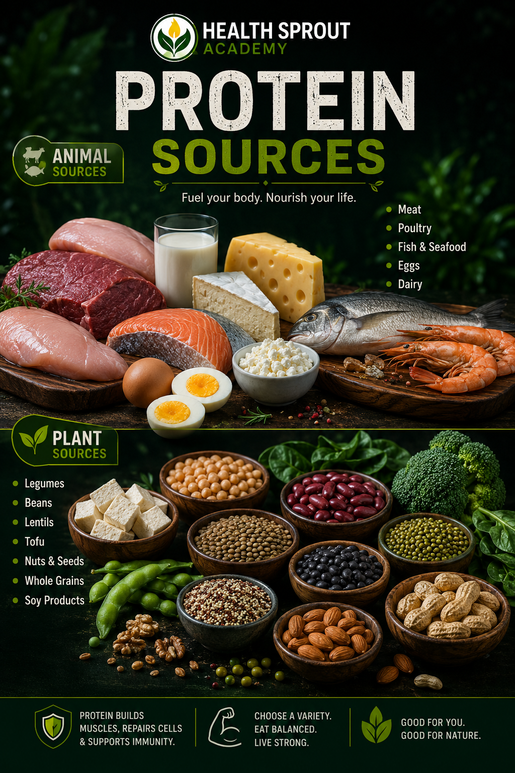 Protein Sources — Animal and Plant Sources