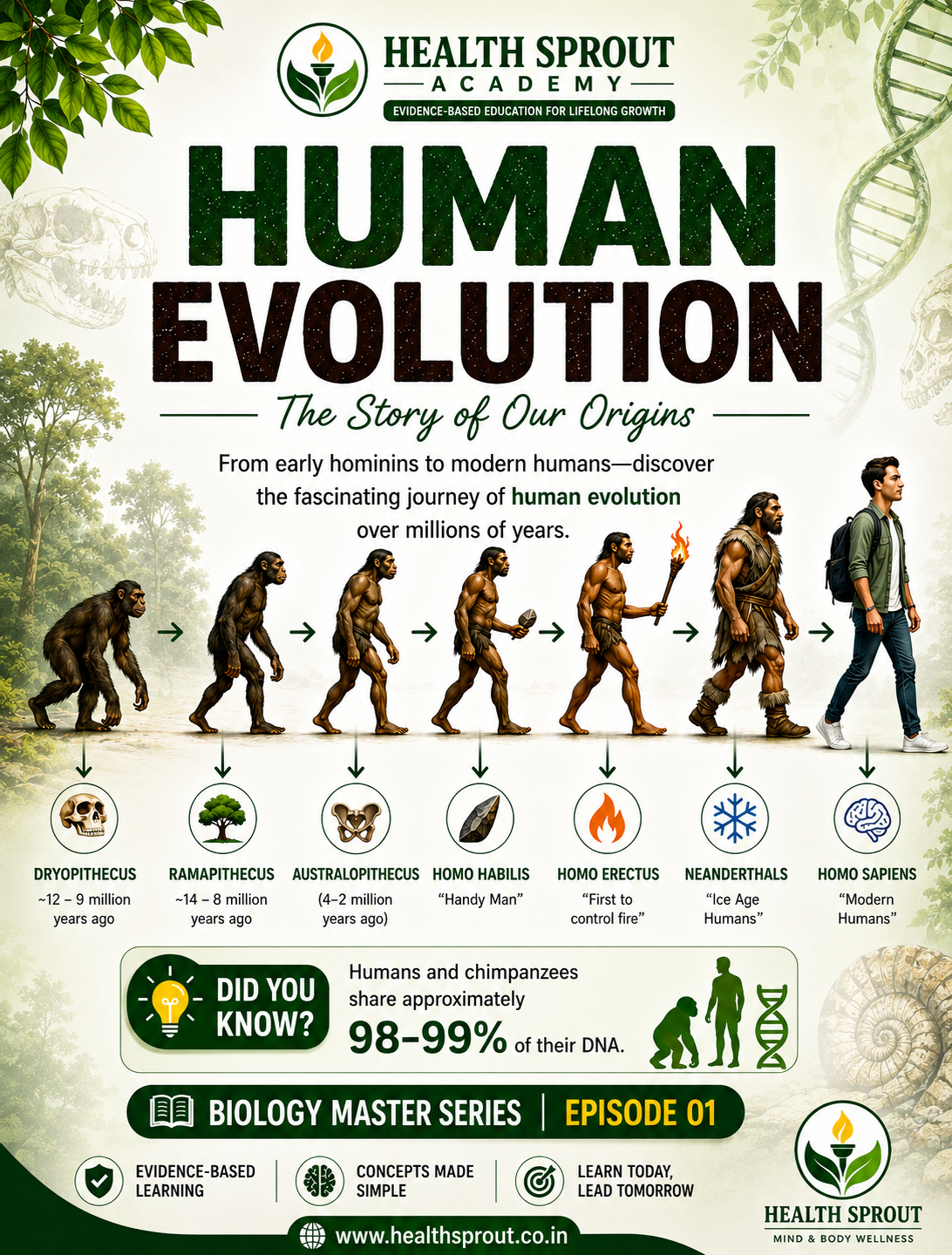 Human evolution poster
